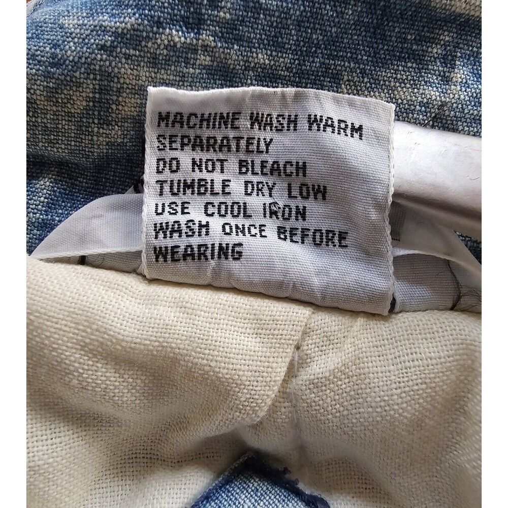 Vintage Cristina Coat Womens Acid Washed Full Zip Denim Coat Size Large - Picture 10 of 13